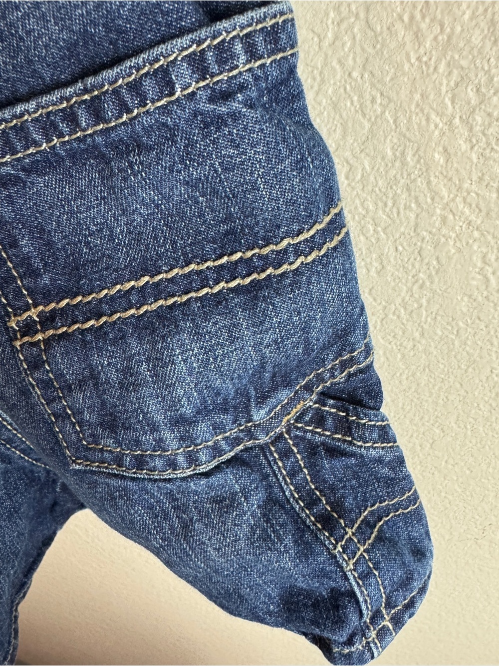 OshKosh B'gosh Indigo Denim Short Overalls for Kids 12M - Picture 13 of 15